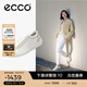 愛(ài)步（ECCO）板鞋女 軟底輕盈耐磨百搭牛皮德訓(xùn)休閑鞋 柔酷零點(diǎn)220253 白色/灰白色22025352292 38