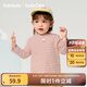 巴拉巴拉balaOne寶寶打底衫男童女童裝2025冬季新款半高領(lǐng)t恤嬰兒 白紅色調(diào)00316 100