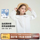 左西女童襯衫長(zhǎng)袖兒童上衣娃娃衫秋裝2025新款女孩純棉襯衣 白色 160