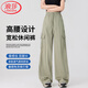 浪莎綁帶工裝褲女小個(gè)子2025夏季薄款蝴蝶結(jié)褲子女休閑速干褲傘兵褲子