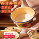 邦潔威搪瓷盆帶蓋瓷盆和面碗食品級裝豬油罐熬中藥湯缸加厚老式廚房湯盆 黃搪瓷豬油罐-22cm