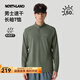 諾詩蘭（NORTHLAND）25年新款戶外防曬吸濕速干立領(lǐng)長(zhǎng)袖T恤打底衫上衣