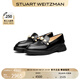 STUART WEITZMAN/SW SUKI春夏黑色厚底珍珠樂福鞋女小皮鞋女牛皮革女鞋七夕禮物