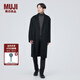 無印良品 MUJI 男式 牦牛絨 切斯特大衣毛呢子風(fēng)衣外套冬季 AD0EC3A 黑色 S（165/84A）