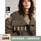 ELLE90鵝絨深棕色大翻領(lǐng)鵝絨服女2024冬裝新款小個(gè)子短款羽絨外套 深棕 M