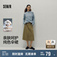森馬（Semir）半身裙女磨毛純色A字長裙百搭秋季純棉寬松傘裙顯瘦101524120007