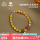 布達(dá)拉宮蜜蠟手串925銀六字真言南紅轉(zhuǎn)運(yùn)珠琥珀手鏈女小米珠盤玩七夕禮物 沁寧 · 蜜蠟手串