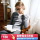 Olrain歐芮兒法式灰色針織衫女早秋新款假兩件通勤長(zhǎng)袖上衣 灰色（第二批次） M