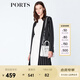PORTS寶姿  新品商場(chǎng)同款 春季新品女裝簡約中長款條紋針織開衫 黑/白 S M