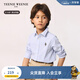Teenie Weenie Kids小熊童裝25春夏新款男女童寶寶長(zhǎng)袖條紋襯衫 藍(lán)色 110 cm