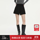 范思藍恩A字高腰顯瘦百搭短褲女冬2024新款直筒闊腿休閑褲子14424 黑色 S