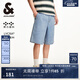 杰克·瓊斯（JACK&JONES）25年男裝休閑牛仔短褲男士寬松五分褲夏季潮流牛仔休閑大短褲 C40淺牛仔藍 XL (185)