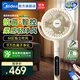 美的（Midea）空氣循環(huán)扇電風(fēng)扇落地扇家用搖頭臺式桌面兩用電扇可拆洗節能立式輕音輕羽扇宿舍低噪臺扇 【風(fēng)隨溫變 分區吹風(fēng)】離子凈化