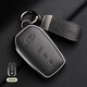槍聲（gunshots）豐田漢蘭達鑰匙套銳放凱美瑞霸道普拉多酷路澤車(chē)用真皮殼包扣新款 豐田A款3鍵【掛件】-深幽黑 -