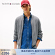 TOMMY HILFIGER25新款秋冬男混紡棒球外套毛衣/條紋拼色立領(lǐng)針織開衫 【棒球開衫】灰色PV8 L （推薦：150-165斤）