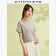 佐丹奴T恤女純棉親膚氣質(zhì)小衫女舒適寬松小高領(lǐng)t恤女短袖05322396
