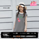 little MO&Co.童裝夏季女童條紋背心連衣裙兒童裙子女孩夏裝休閑 黑白條色 120 120/56