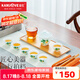 金灶（KAMJOVE）旅行茶具套裝簡約戶外便攜式外帶工夫茶具整套茶具茶道杯茶壺 一壺六杯