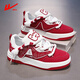 回力本命年紅色板鞋男女韓版情侶款潮流厚底小眾青少年運動(dòng)休閑鞋子男 正紅色 42