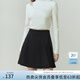 范思藍(lán)恩23FS11193 學(xué)院風(fēng)減齡百褶短裙女春秋季高腰a字半身裙子 黑色 L