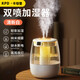 卡培登USB加濕器臥室輕音嬰兒辦公室桌面 智能數(shù)顯調(diào)濕雙噴頭大霧量加濕 白色【納米霧化】