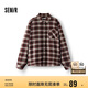 森馬（Semir）長(zhǎng)袖襯衫男純棉法蘭絨格子外套秋季情侶裝寬松上衣101524105207
