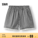 森馬（Semir）休閑褲女寬松松緊腰溫柔2025夏季甜美風(fēng)蕾絲花邊短褲109325125002