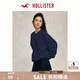 HOLLISTER24春秋款經(jīng)典小海鷗抓絨落肩衛(wèi)衣女裝KI352-4218 藍色 L (165/100A)