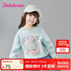 笛莎童裝女童長(zhǎng)袖衛(wèi)衣2025春季兒童女孩印花圓領(lǐng)衛(wèi)衣 微光綠 100