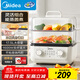 美的（Midea）多功能鍋電蒸鍋家用 多用途一體機 蒸魚(yú)包子雜糧 透明視窗304不銹鋼 MZ-ZGE302399