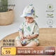 babylove【清倉(cāng)】嬰兒連體衣男女寶寶夏季薄款衣服哈衣爬爬服系帶外出服 枝頭自在 66cm
