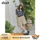DZZIT地素短褲2025夏季新款西裝短褲颯爽干練丹寧褲子女3J2Q1029J 淺卡其色 S