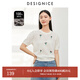 迪賽尼斯（DESIGNICE）2024年春季新款通勤風(fēng)簡(jiǎn)約圓領(lǐng)短袖羊毛衫短款套頭毛衣女 米白 M