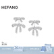 HEFANG何方珠寶雙層蝴蝶結(jié)耳環(huán)耳飾女士輕奢高級感生日禮物送女友 耳環(huán)款