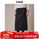ELAND【40%綿羊毛】衣戀半身裙女學(xué)院格紋H型顯瘦裙子25秋季新款新戰 深灰色(17)D/Grey S 160