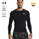 安德瑪（UNDERARMOUR） HeatGear 男子訓練運動(dòng)長(cháng)袖緊身衣1361524黑色001 L碼