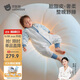 貝肽斯嬰兒睡袋胎脂皮恒溫兒童分腿睡袋嬰幼兒防踢被秋冬加厚 貝羽藍L
