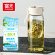 富光一鍵彈蓋磁彈泡茶杯Tritan材質茶水分離杯塑料水杯子隨行杯800ML