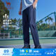駱駝（CAMEL）速干運(yùn)動褲男透氣梭織直筒褲子 C13BA6L6374 黑夜藍(lán) L