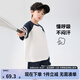 左西男童學(xué)院風(fēng)織帶運動套裝2025新品夏季透氣親膚休閑運動百搭 白色 140 cm 建議身高140cm左右