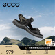 愛步（ECCO）涼鞋女 透氣魔術(shù)貼防滑耐磨沙灘鞋 越野069563 黑色/灰色06956350034 37