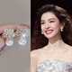 伊燦超仙雪花鋯石仿珍珠耳釘女無(wú)耳洞耳夾2025年新款爆款耳環(huán)百搭耳飾 超仙雪花鋯石珍珠耳釘