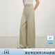 范思藍(lán)恩復(fù)古通勤寬松闊腿休閑褲女春季2025新款修身顯瘦褲子1250 淺灰綠 M