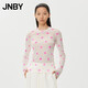 江南布衣（JNBY）長(cháng)袖T恤女波點(diǎn)印花皮膚衣輕薄修身顯瘦上衣簡(jiǎn)約通勤