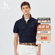 哈吉斯（HAZZYS）男裝 25夏季新款【張晚意明星同款】不“卷”領(lǐng)polo衫ASTZE0CBE10 藏青色NV XL （180/100A 50）