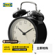 宜家（IKEA）DEKAD德卡鬧鐘石英鐘簡約復(fù)古鐘鐘表擺放式臺式高顏值鐘 鬧鐘黑色10cm