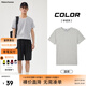 美特斯邦威短袖t恤男款夏季純白上衣休閑純色簡(jiǎn)約基礎(chǔ)圓領(lǐng)打底衫純棉內(nèi)搭衣 中花灰 M (170)