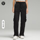lululemon丨Dance Studio 女士寬松剪裁中腰工裝褲 拒水 LW5GILS 黑色 線上專售 L