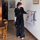 瑪嬌媚（Majiaomei）休閑褲女裝套裝2026年新款春秋穿搭一整套假兩件外套上衣闊腿褲子 假兩件外套+闊腿褲 M （80-100斤）
