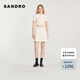 SANDRO【博主同款】24秋季款女裝法式百褶半身裙短裙SFPJU01213 淡褐色 34